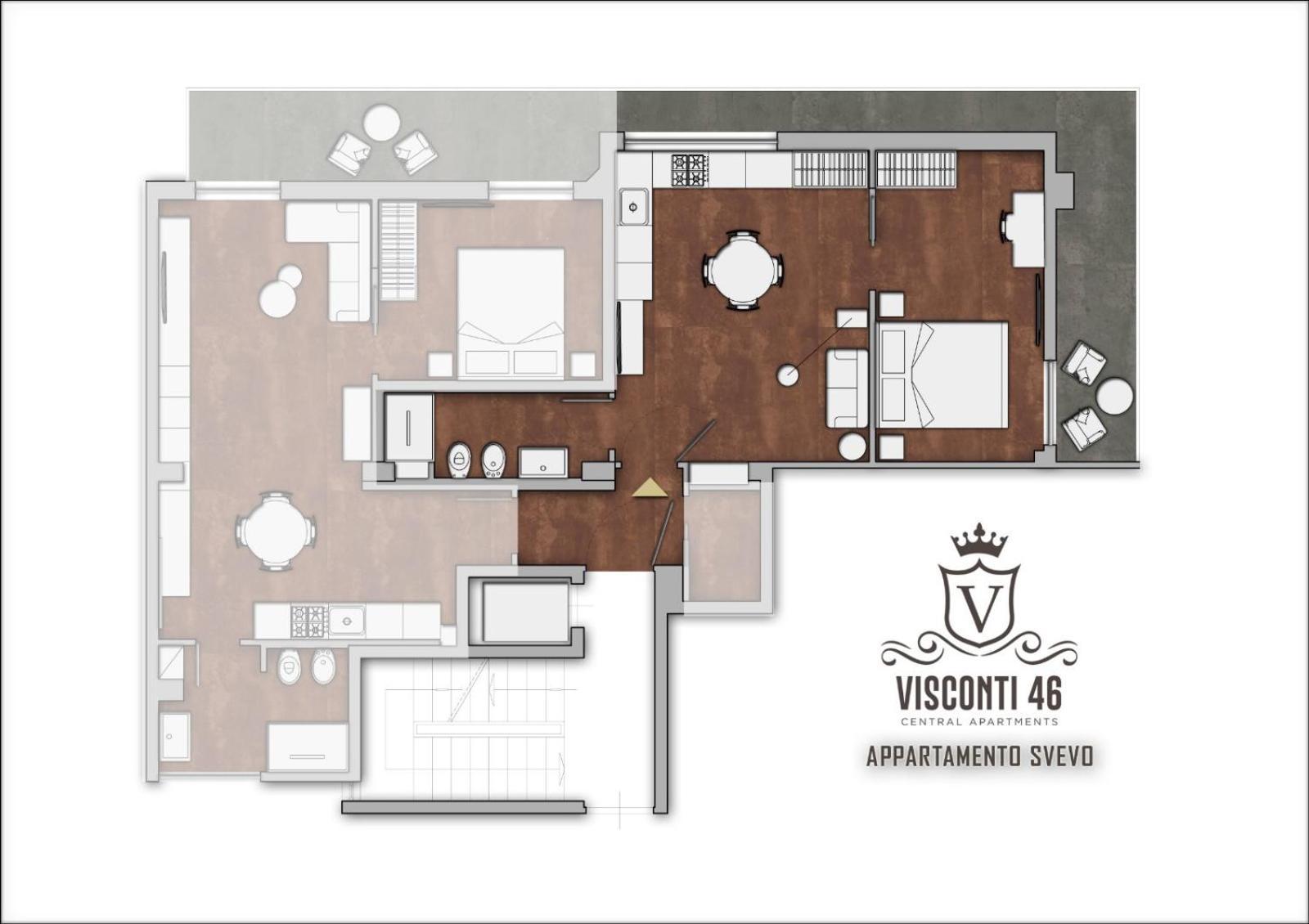 Visconti 46 Central Apartments バーリ エクステリア 写真